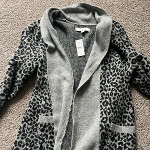 Loft Animal print cardigan New with tags